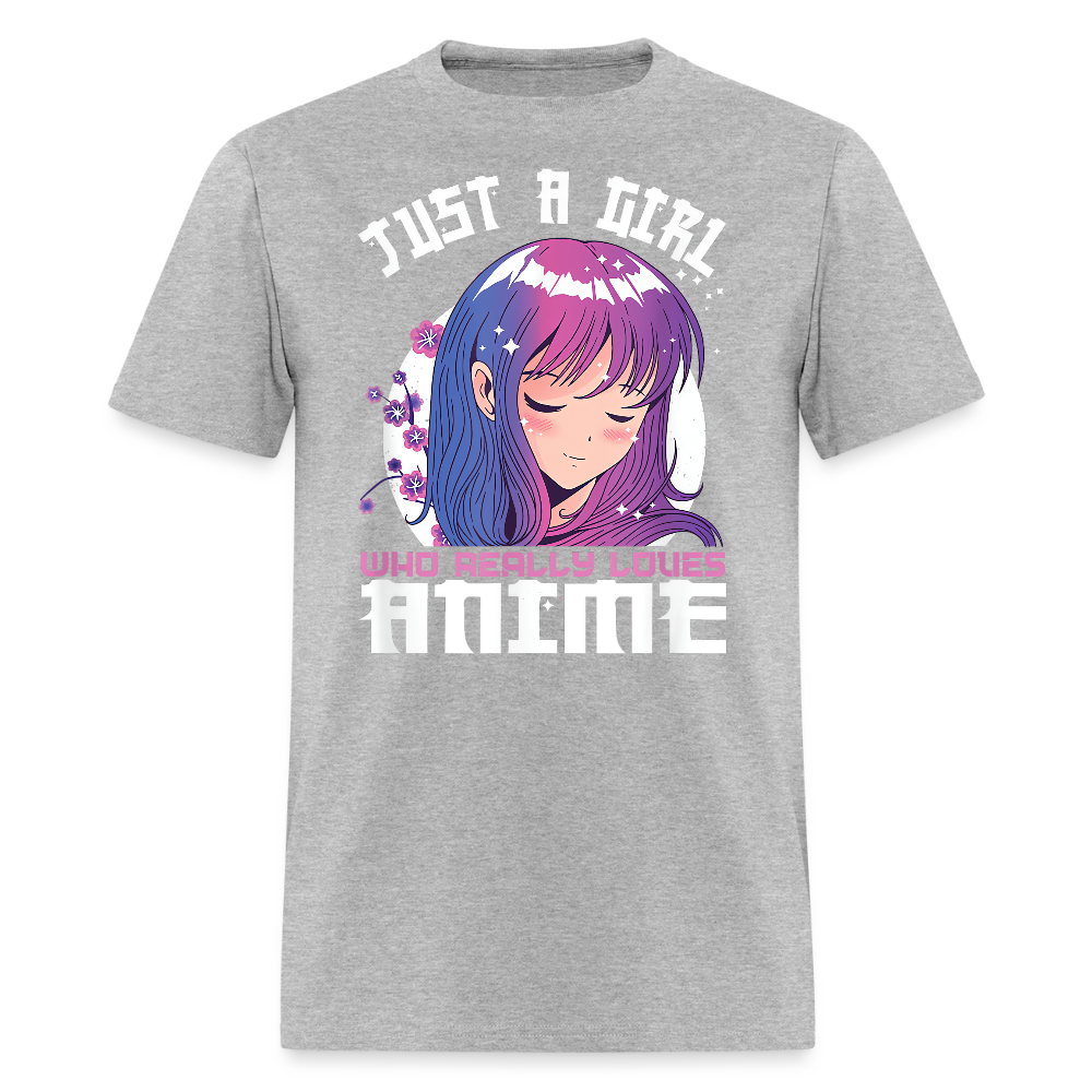Just A Girl Who Really Loves Anime Premium Unisex T-Shirt - heather gray