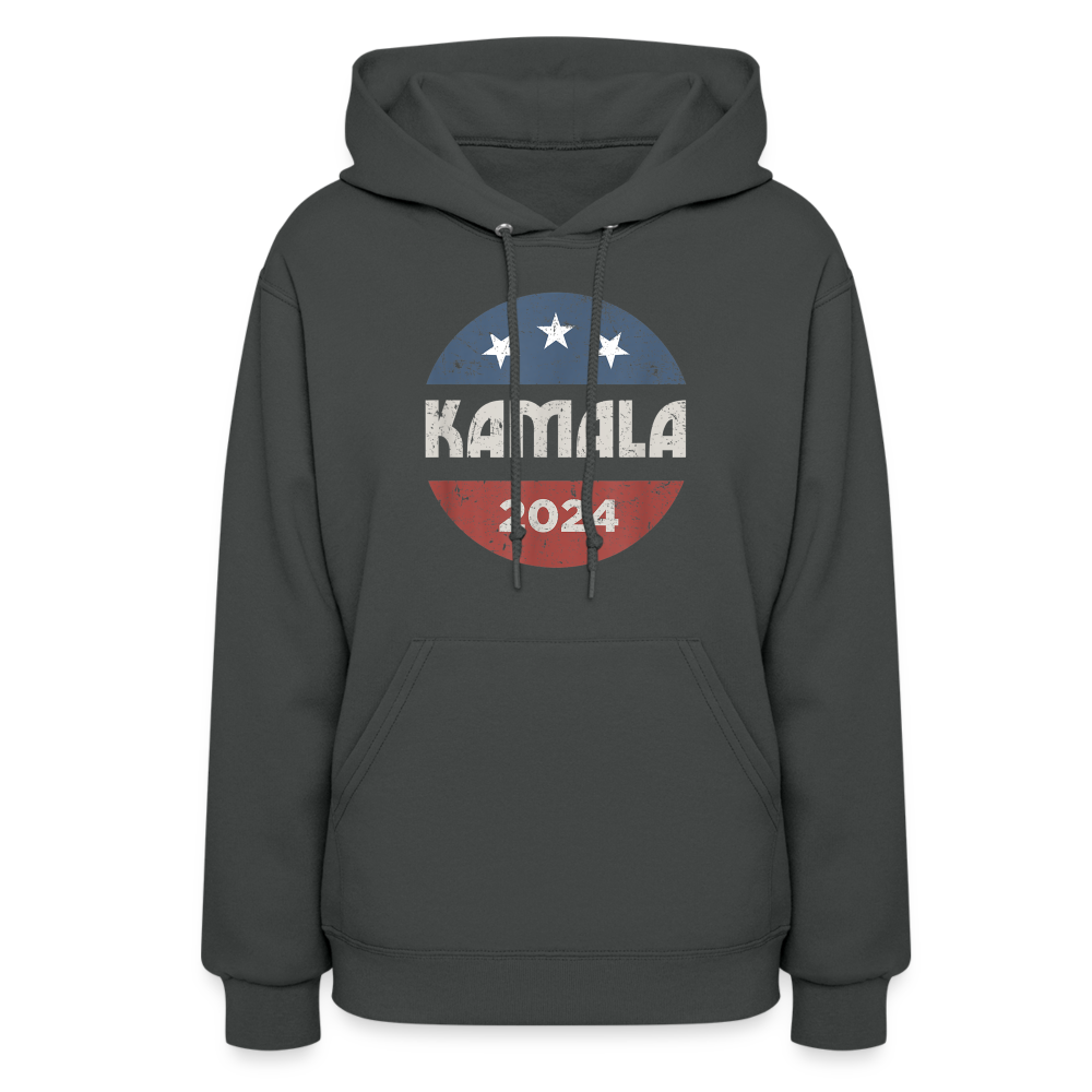 Kamala Harris 2024 For President Women's Hoodie - asphalt