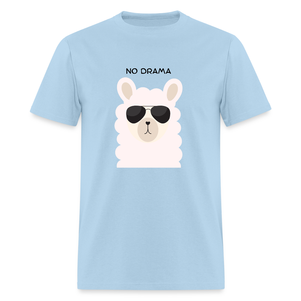 No Drama Llama Funny Unisex T-Shirt - powder blue