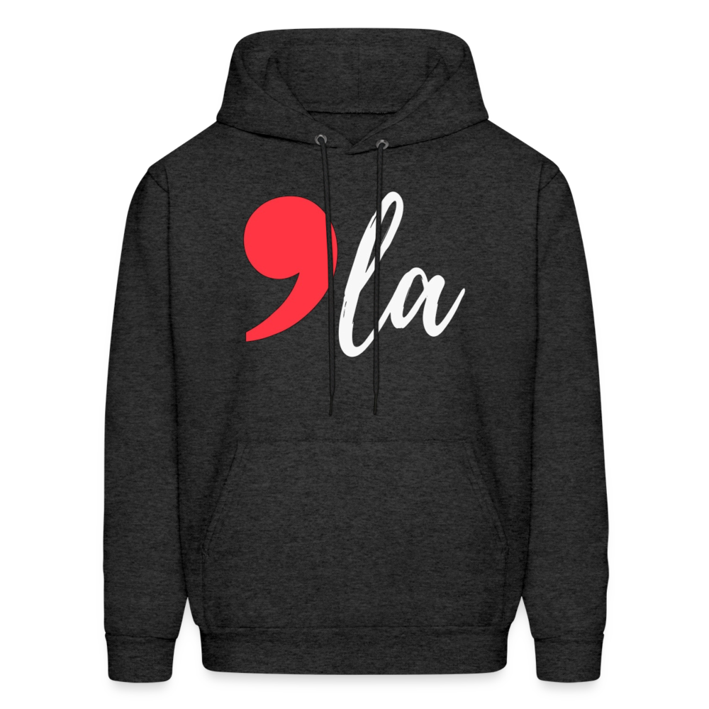 Kamala Harris 2024 President Comma La Unisex Hoodie Sweatshirt - charcoal grey