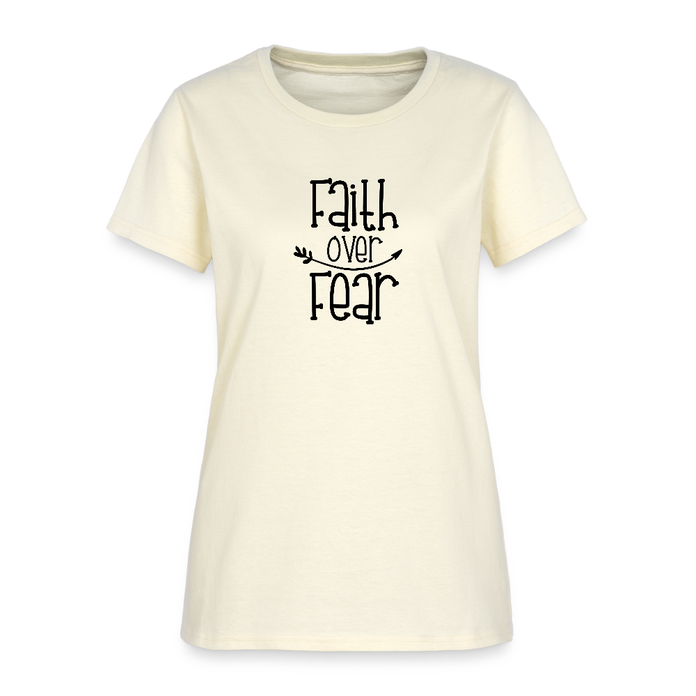 Faith Over Fear Christian Women's T-Shirt - off white