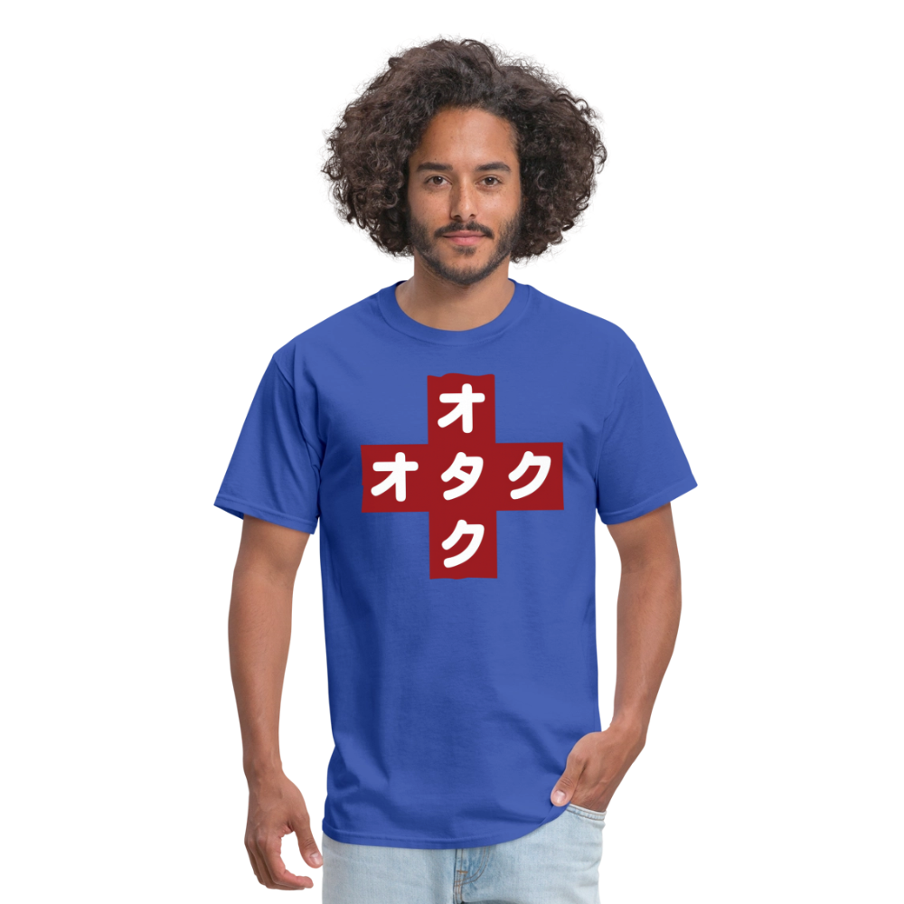 Otaku Red Cross Anime Premium Unisex T-Shirt - royal blue