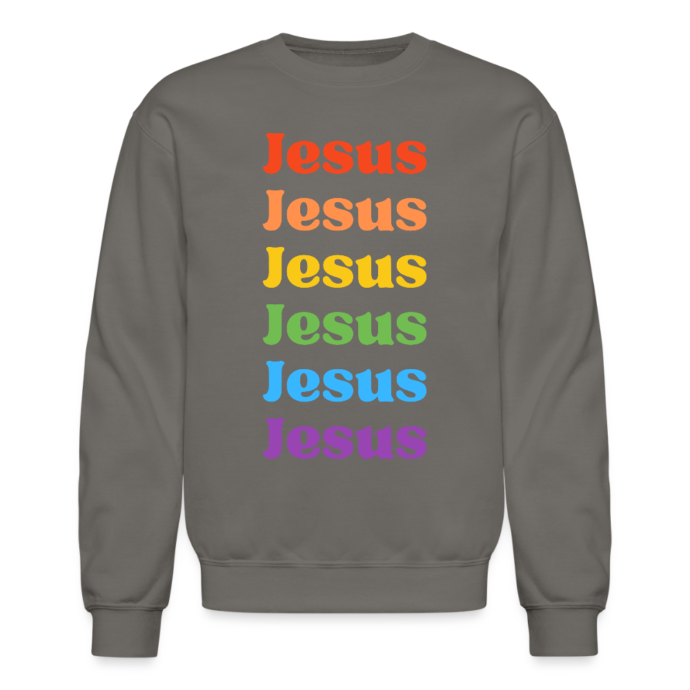 Jesus Jesus Christian Unisex Crewneck Sweatshirt - asphalt gray