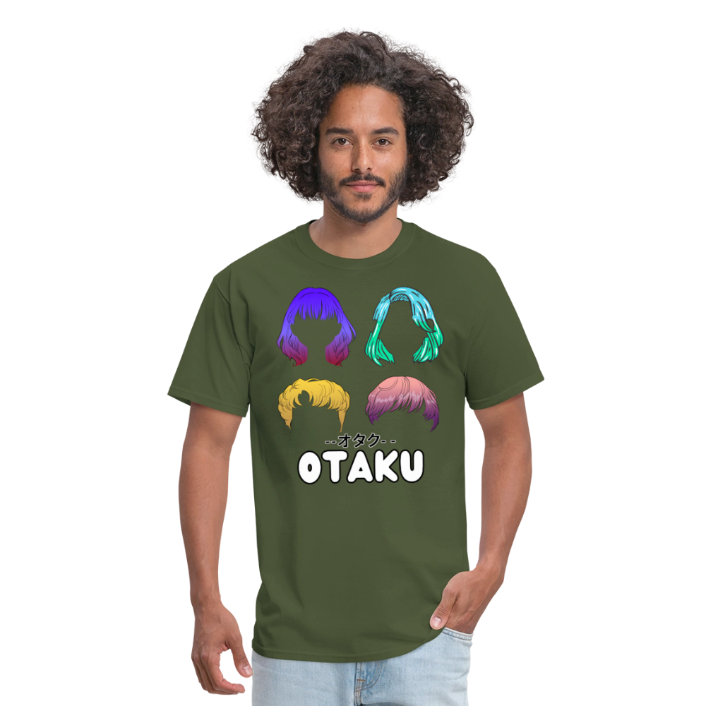Otaku English Japanese Anime Premium Unisex T-Shirt - military green