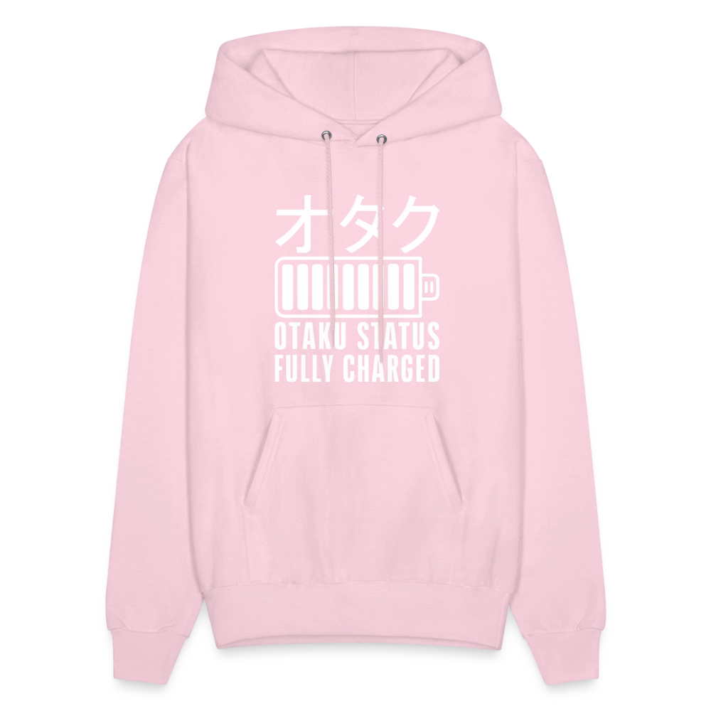 Otaku Status Fully Charged Japanese Anime Premium Unisex Hoodie Sweatshirt - pale pink