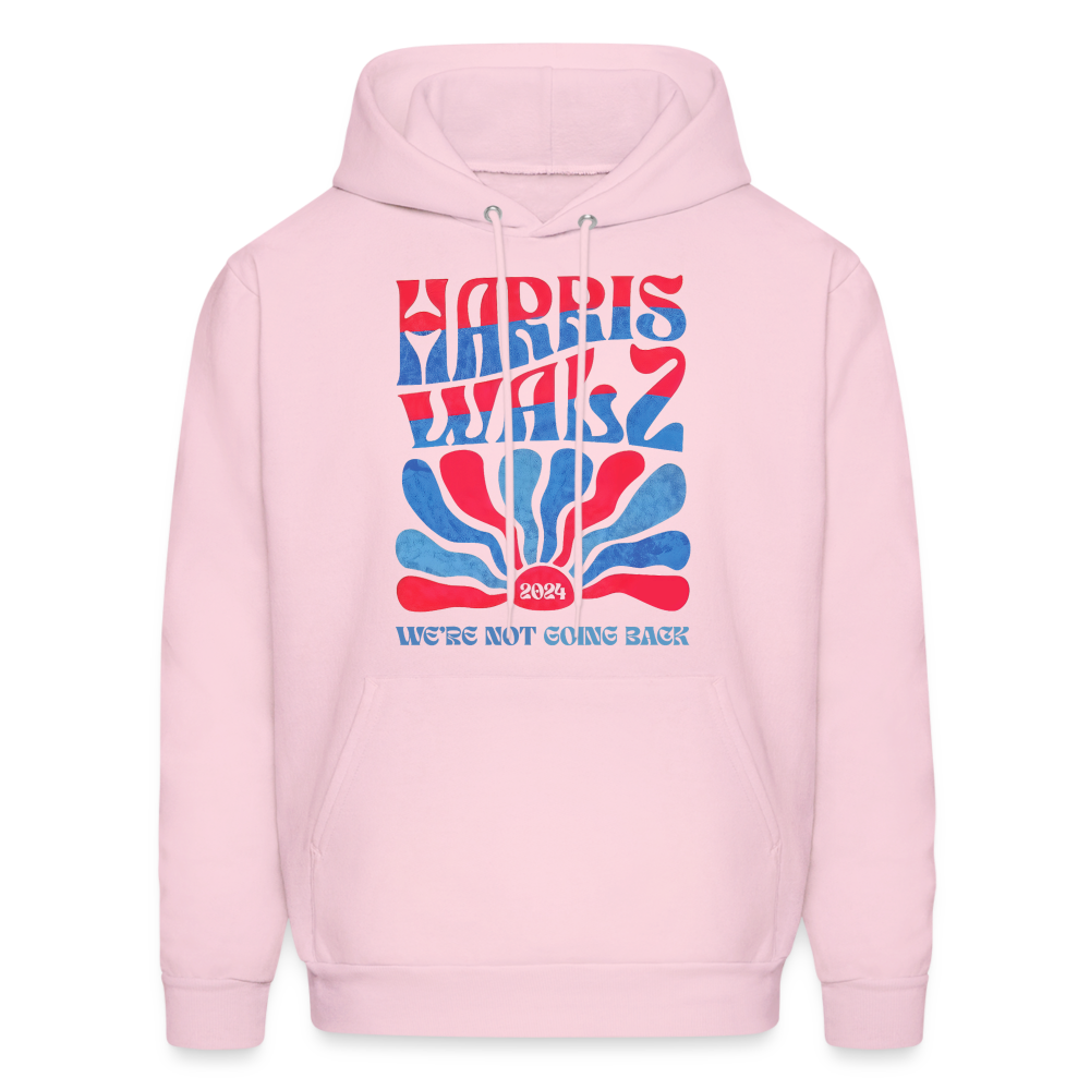 Kamala Harris Walz '24 We're Not Going Back Unisex Hoodie - pale pink