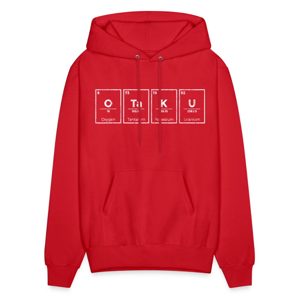 Otaku Periodic Table of Elements Anime Premium Unisex Hoodie Sweatshirt - red