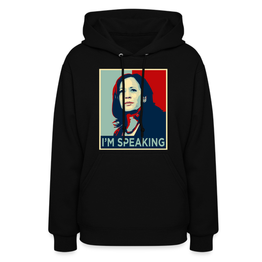 Kamala Harris President 2024 I'm Speaking Women's Hoodie - black