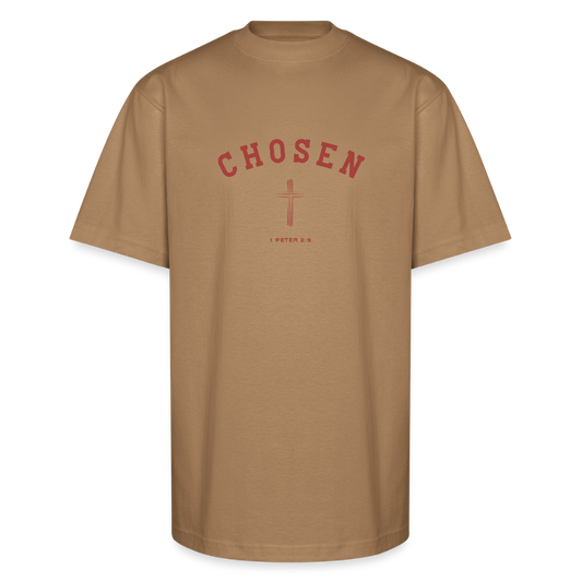 Chosen Christian Oversized Unisex Heavyweight T-Shirt - khaki