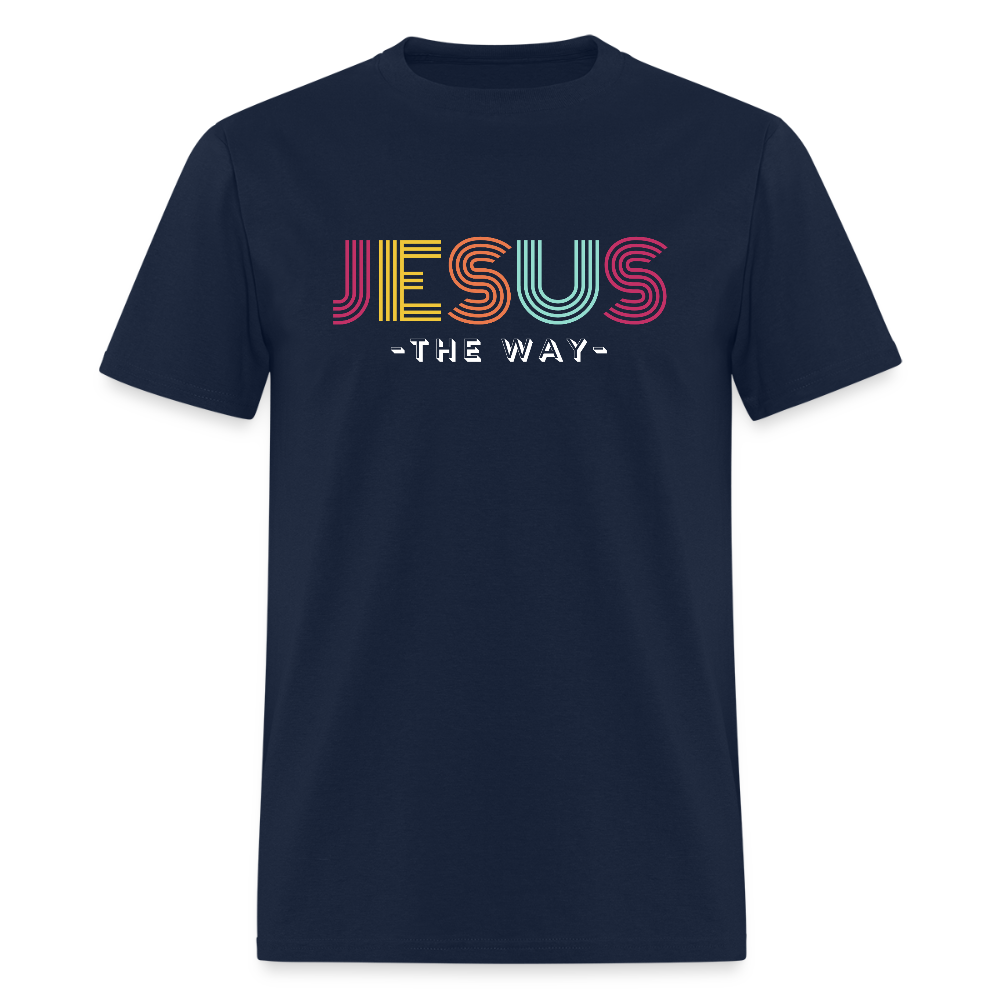 Jesus The Way Christian Unisex Classic T-Shirt - navy