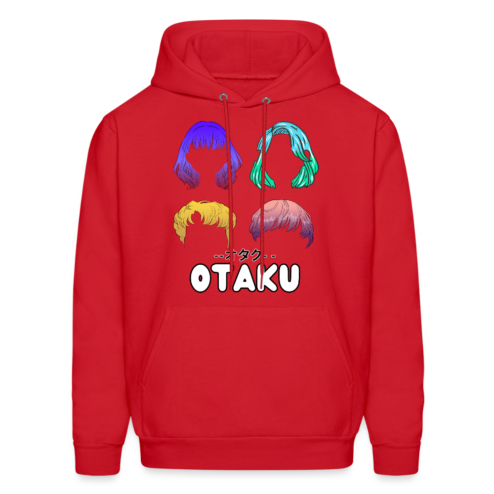 Otaku English Japanese Anime Premium Unisex Hoodie Sweatshirt - red