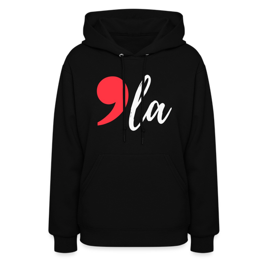Kamala Harris 2024 President Comma La Women's Hoodie - black