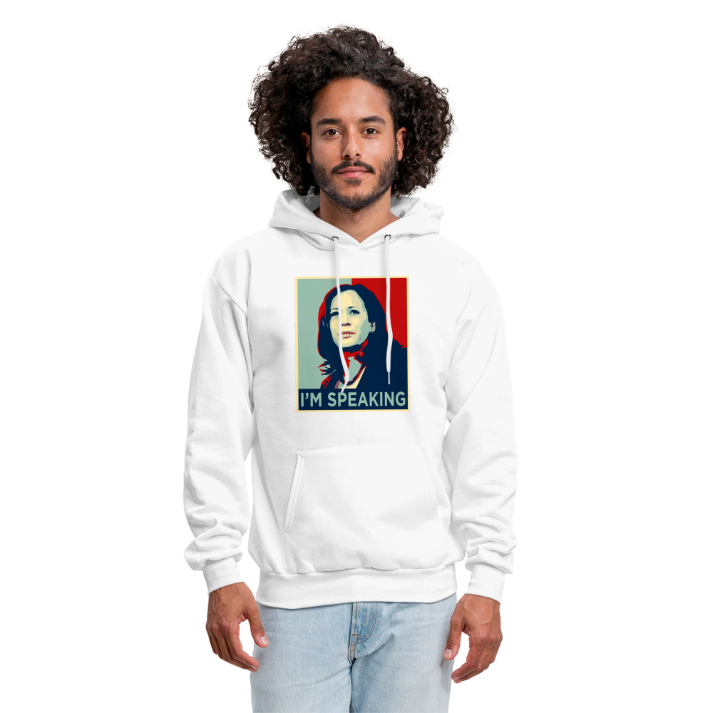 Kamala Harris President 2024 I'm Speaking Unisex Hoodie - white