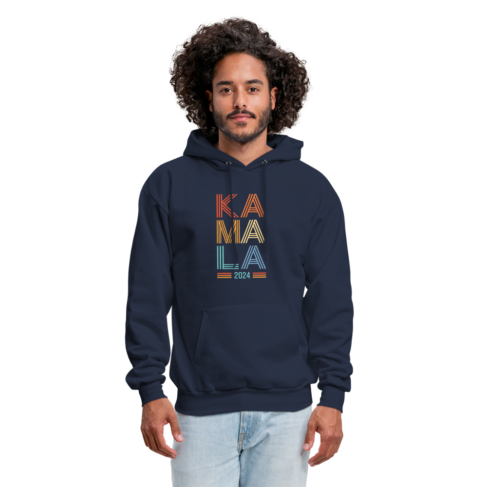 Kamala Harris 2024 Vintage Neon Unisex Hoodie - navy