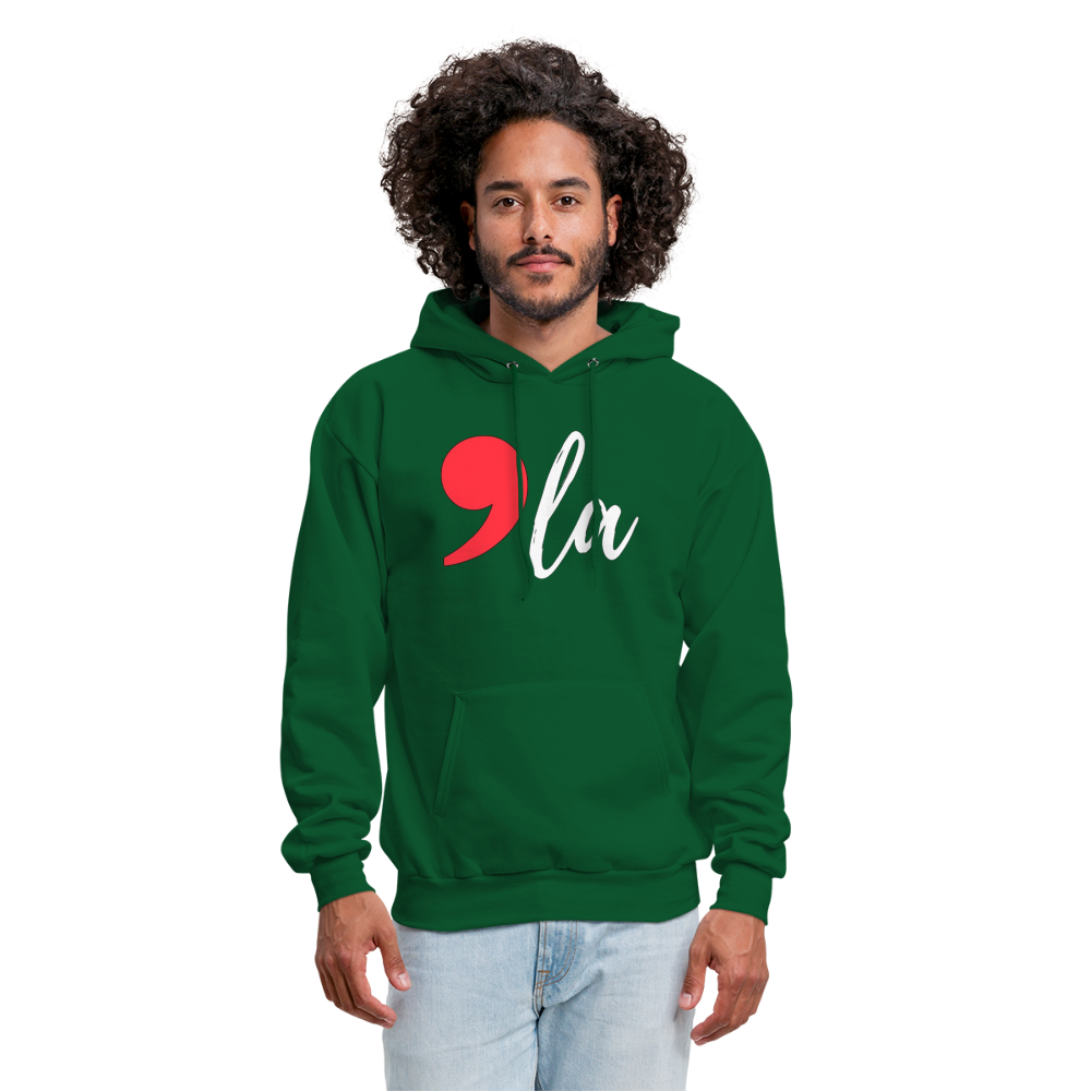 Kamala Harris 2024 President Comma La Unisex Hoodie Sweatshirt - forest green