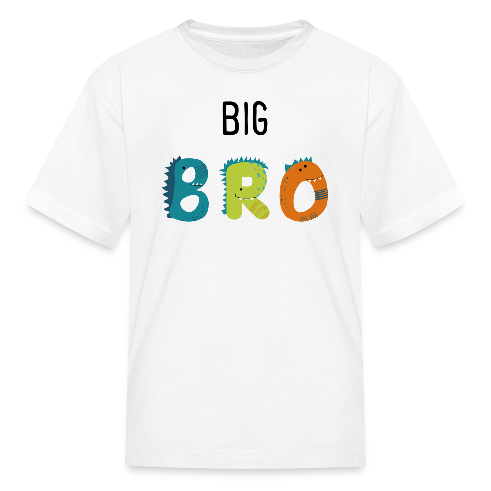 Youth Big Brother Big Bro Dinosaurs T-Shirt - white