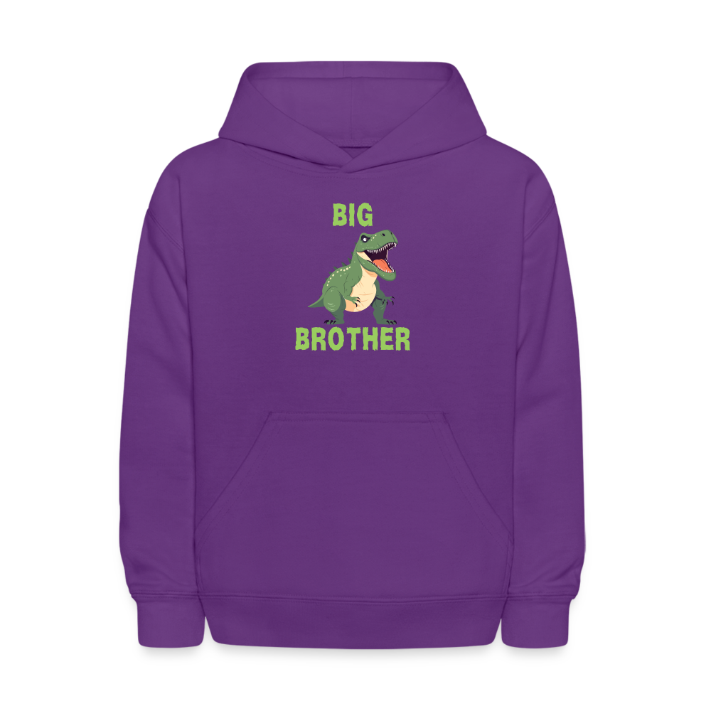 Youth Big Brother T-Rex Dinosaur Hoodie Sweatshirt - purple