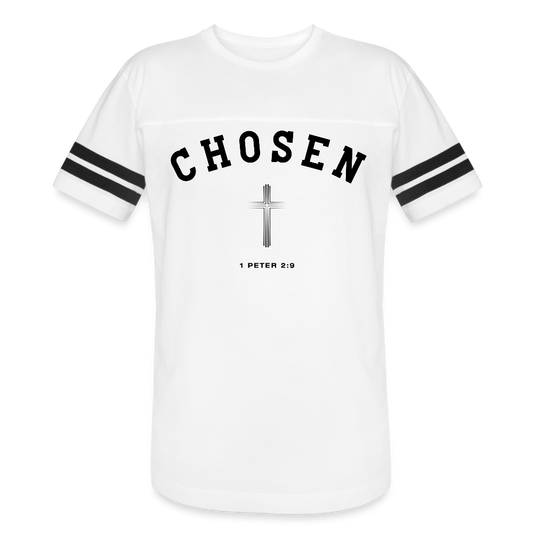 Chosen Christian Unisex Vintage Sport T-Shirt - white/black