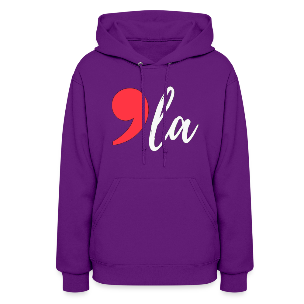 Kamala Harris 2024 President Comma La Women's Hoodie - purple