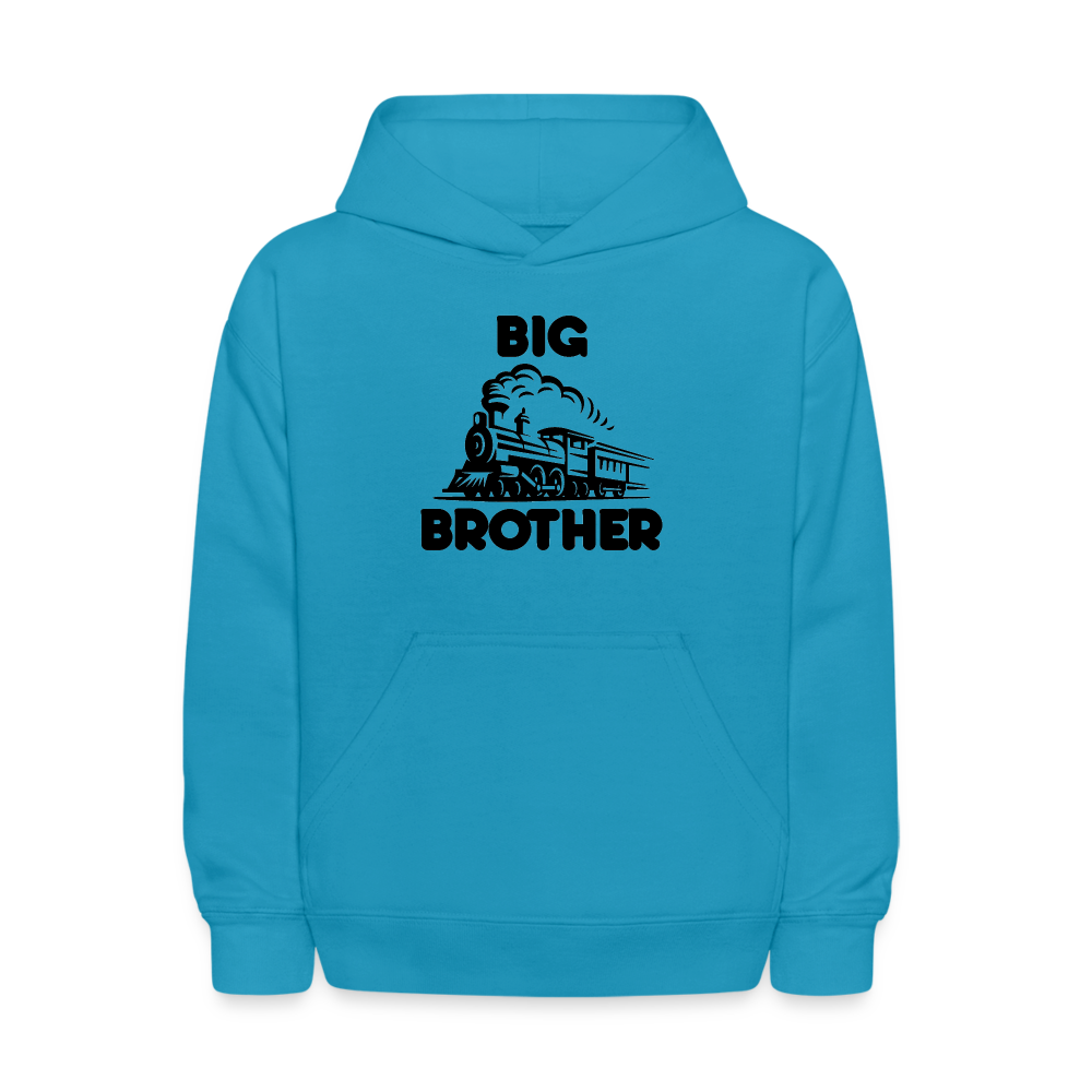 Youth Big Brother Train Hoodie Sweatshirt - turquoise