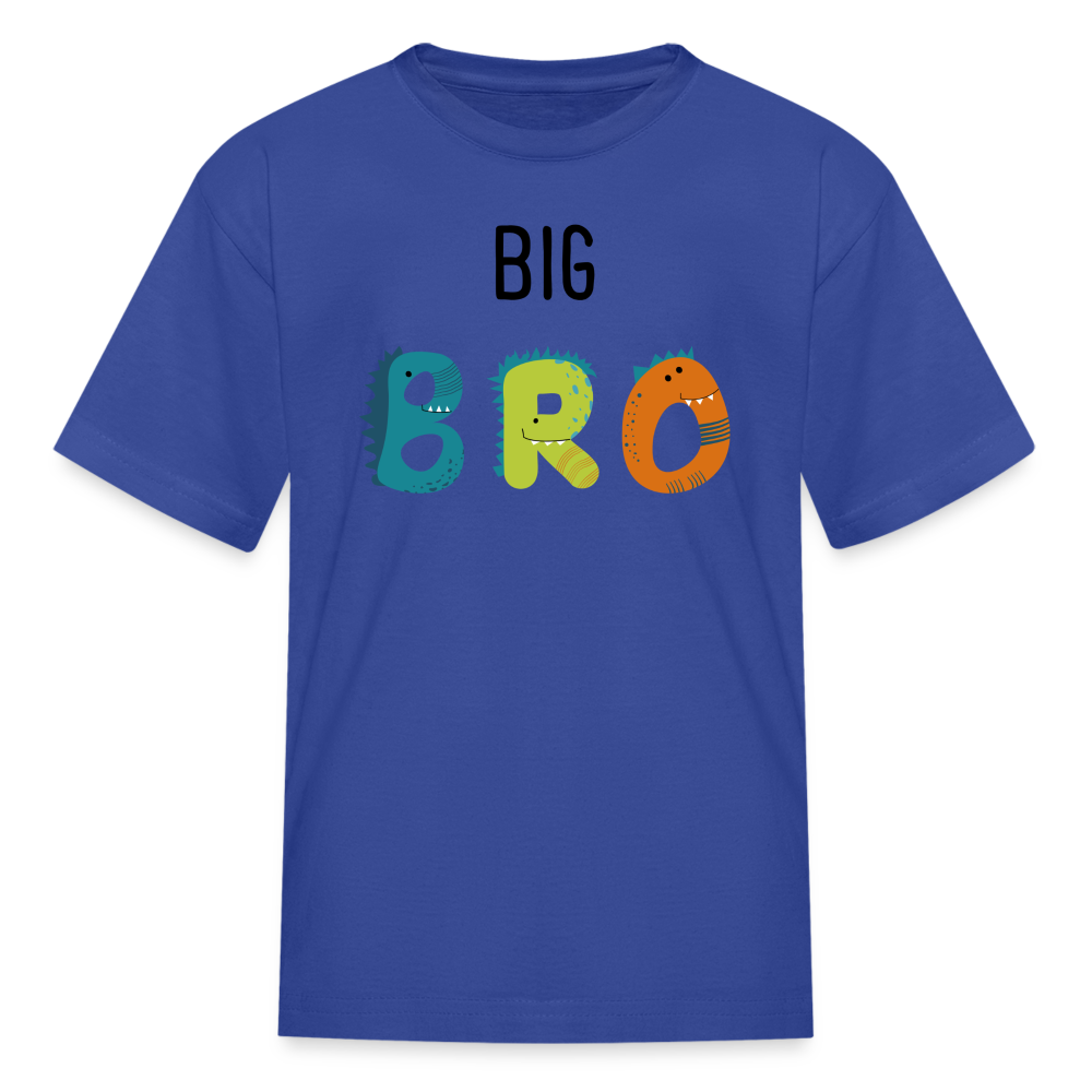 Youth Big Brother Big Bro Dinosaurs T-Shirt - royal blue