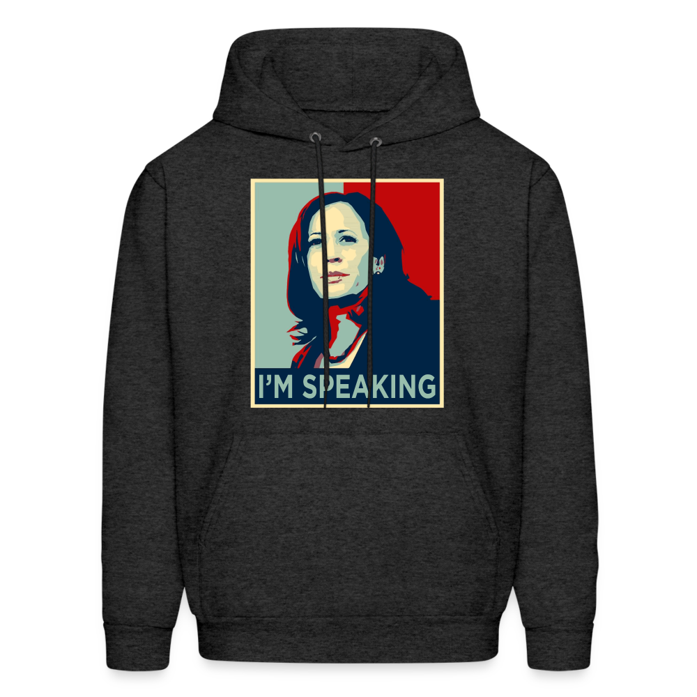 Kamala Harris President 2024 I'm Speaking Unisex Hoodie - charcoal grey