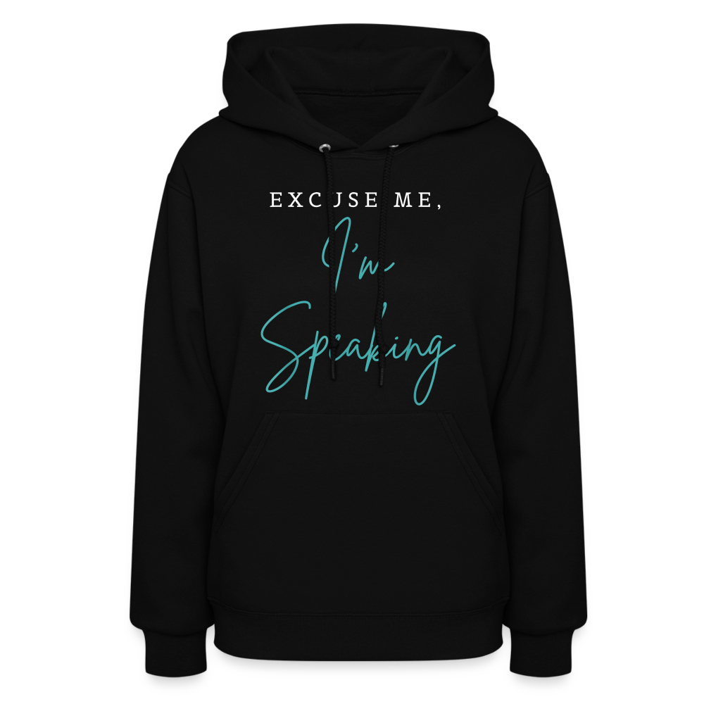 Kamala Harris Excuse Me I'm Speaking President 2024 Women's Hoodie - black