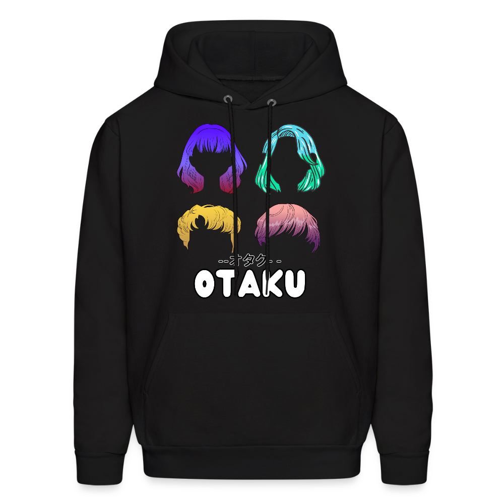 Otaku English Japanese Anime Premium Unisex Hoodie Sweatshirt - black