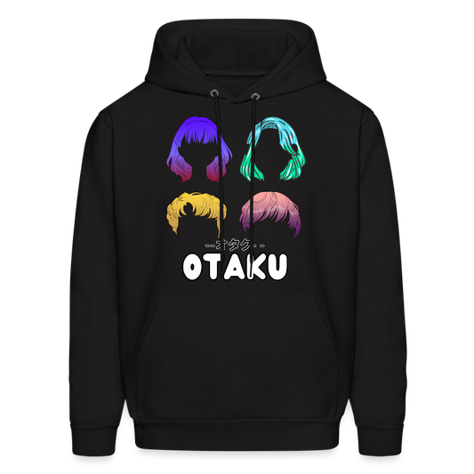 Otaku English Japanese Anime Premium Unisex Hoodie Sweatshirt - black