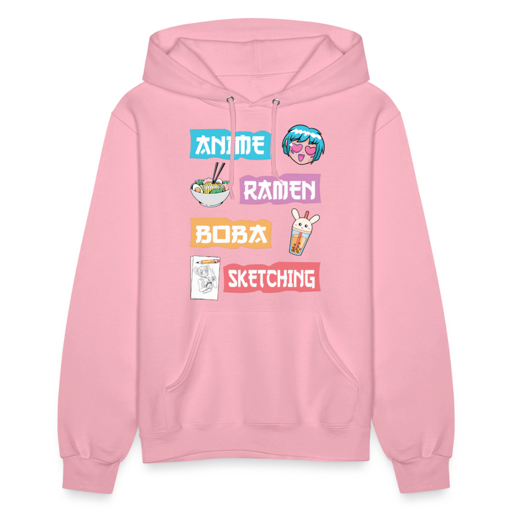 Anime Ramen Boba Sketching Anime Lover Premium Women's Hoodie Sweatshirt - classic pink