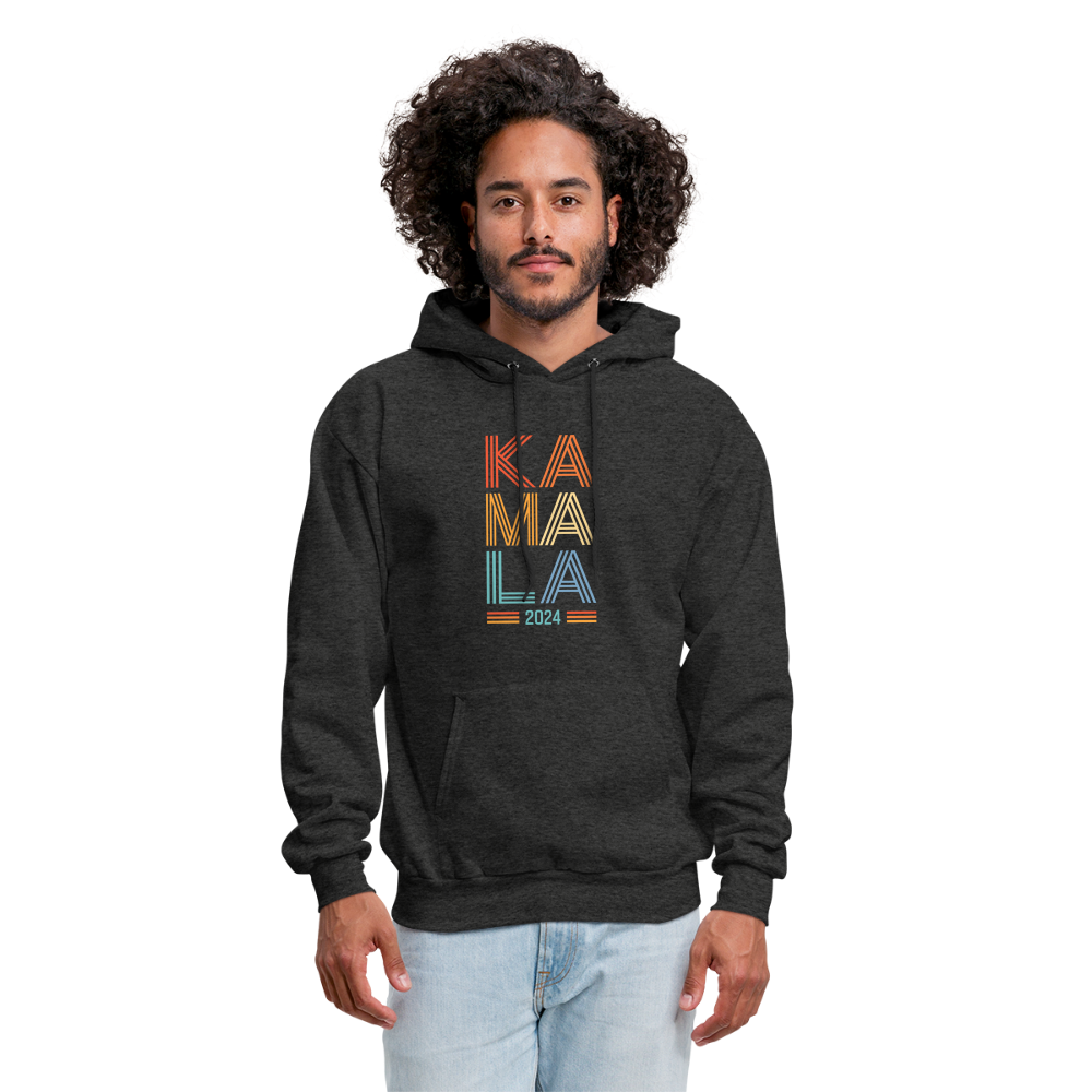 Kamala Harris 2024 Vintage Neon Unisex Hoodie - charcoal grey