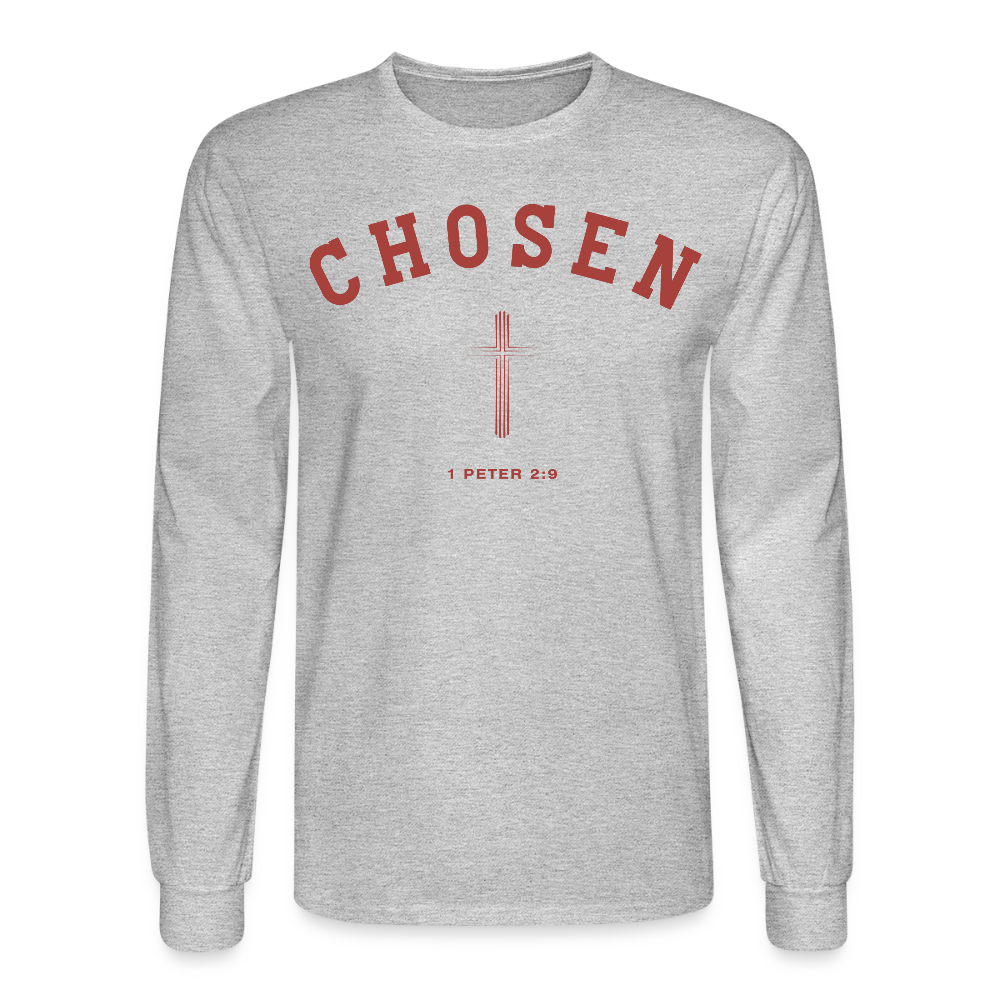 Chosen Christian Long Sleeve Unisex T-Shirt - heather gray
