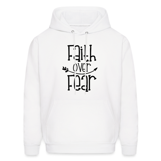 Faith Over Fear Unisex Christian Hoodie Sweatshirt - white