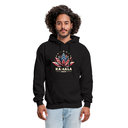 Kamala Harris 2024 Presidential Lotus Unisex Hoodie - black
