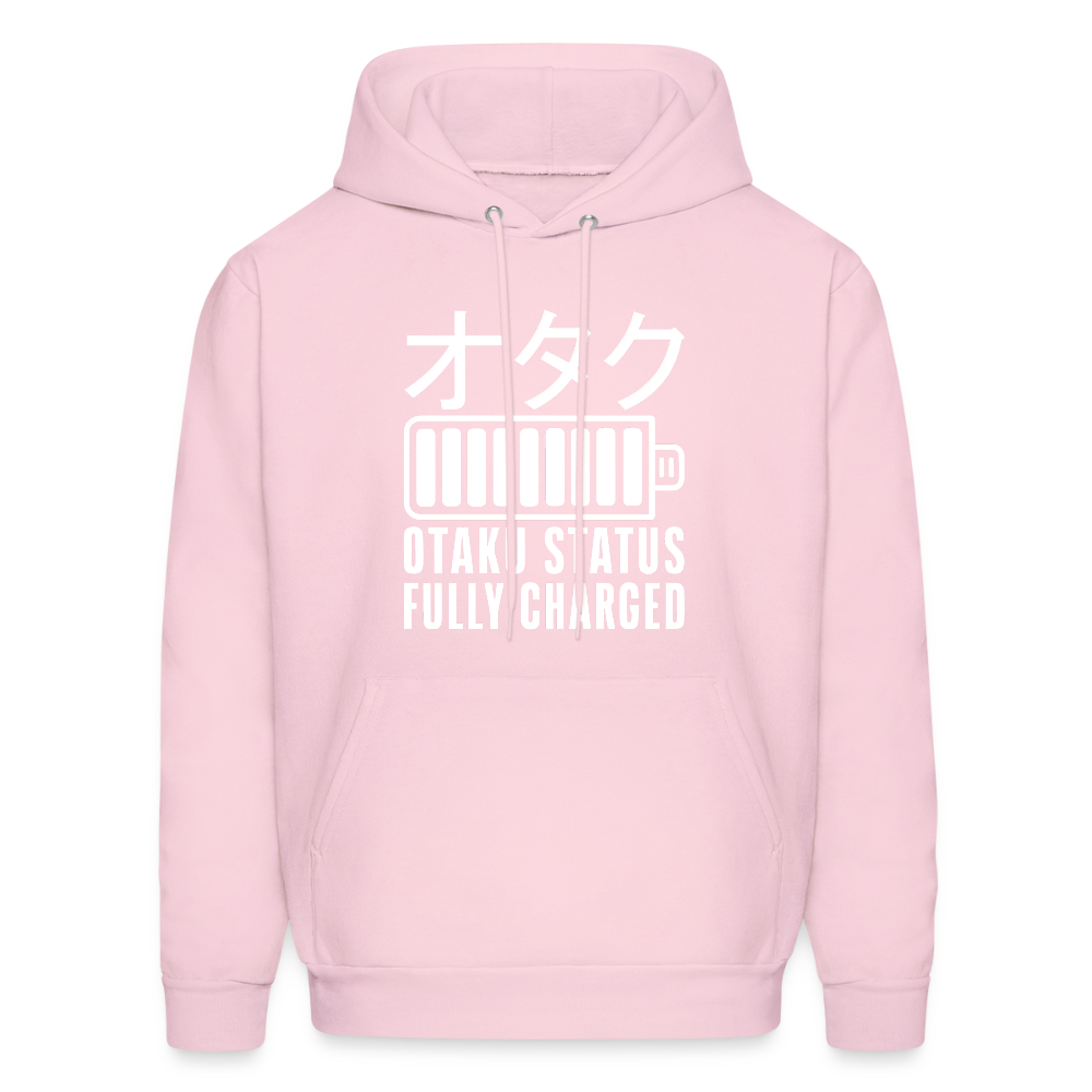 Otaku Status Fully Charged Japanese Anime Premium Unisex Hoodie Sweatshirt - pale pink