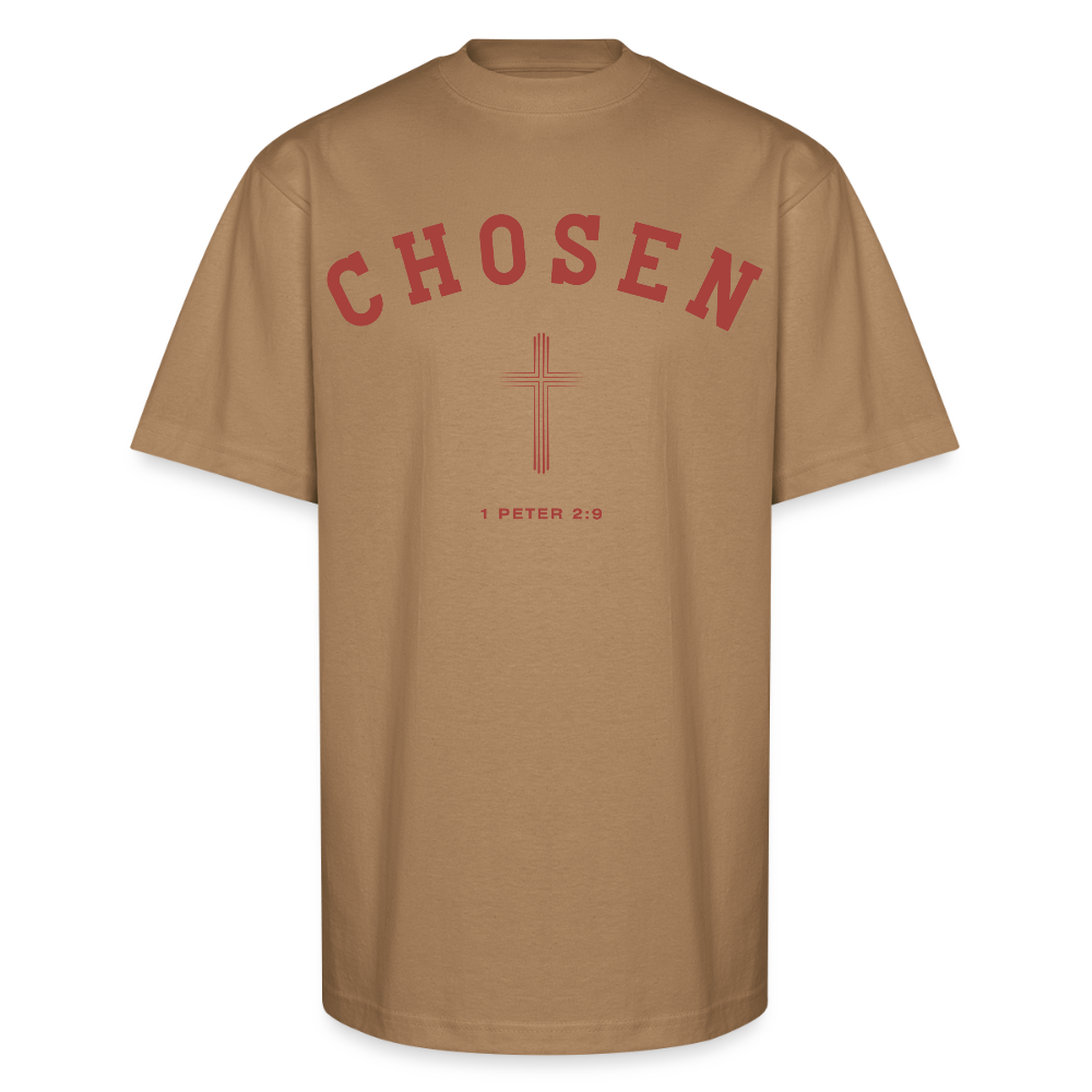 Chosen Christian Unisex Oversized Heavyweight Unisex T-Shirt - khaki