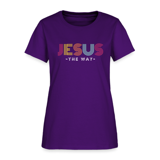 Jesus The Way Christian Women's T-Shirt - purple