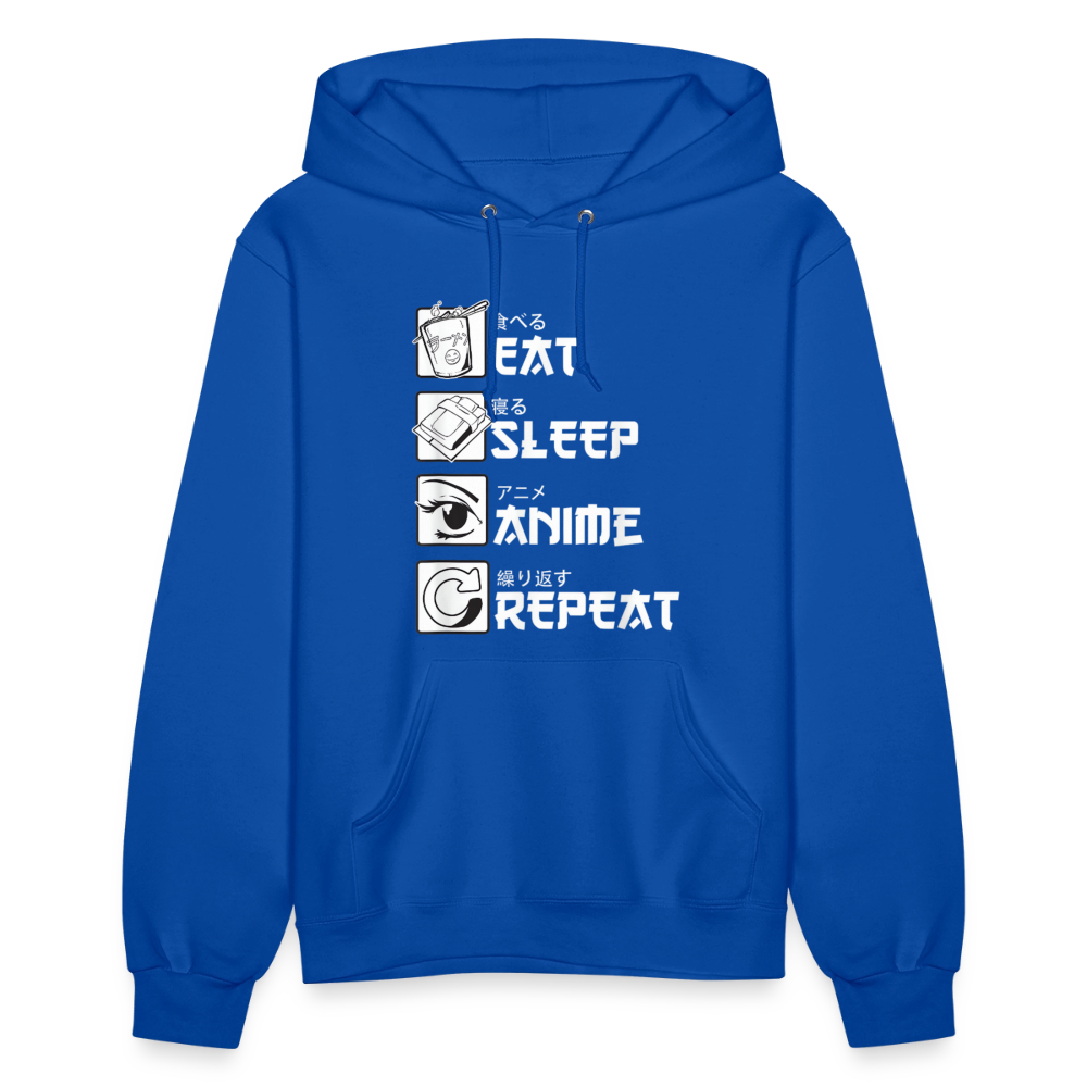 Eat Sleep Anime Repeat Premium Women's Hoodie Sweatshirt - royal blue