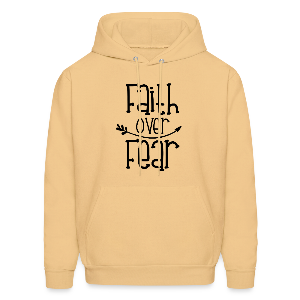 Faith Over Fear Unisex Christian Hoodie Sweatshirt - light gold 