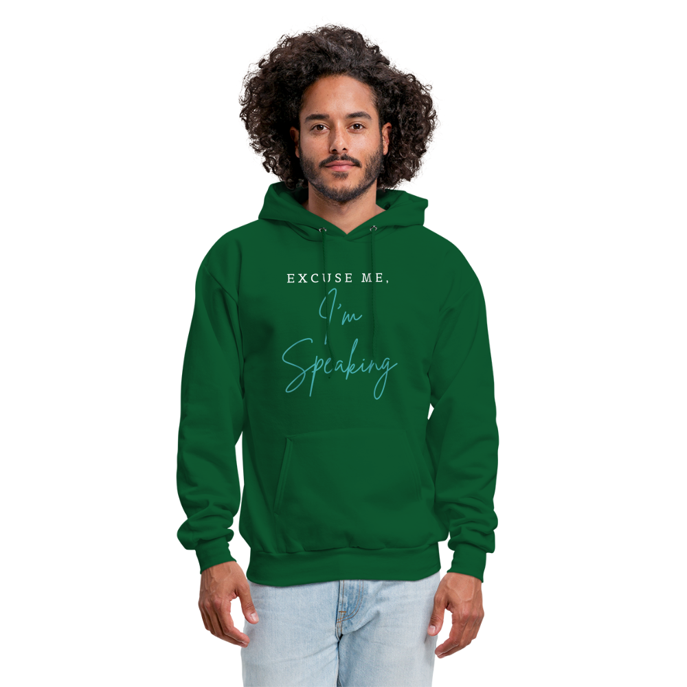 Kamala Harris Excuse Me I'm Speaking President 2024 Unisex Hoodie - forest green
