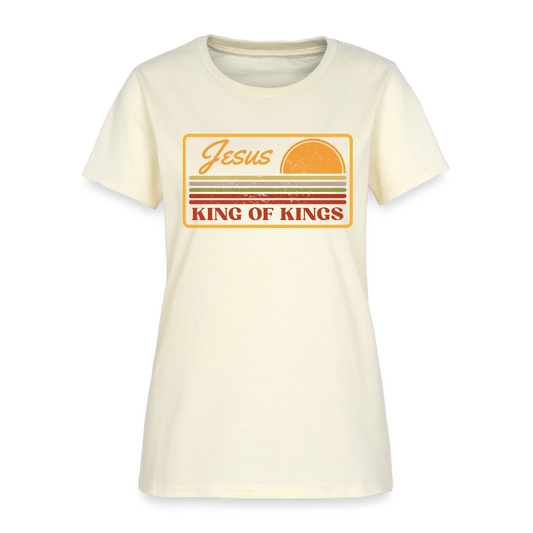 Jesus King of Kings Christian Women's T-Shirt - off white