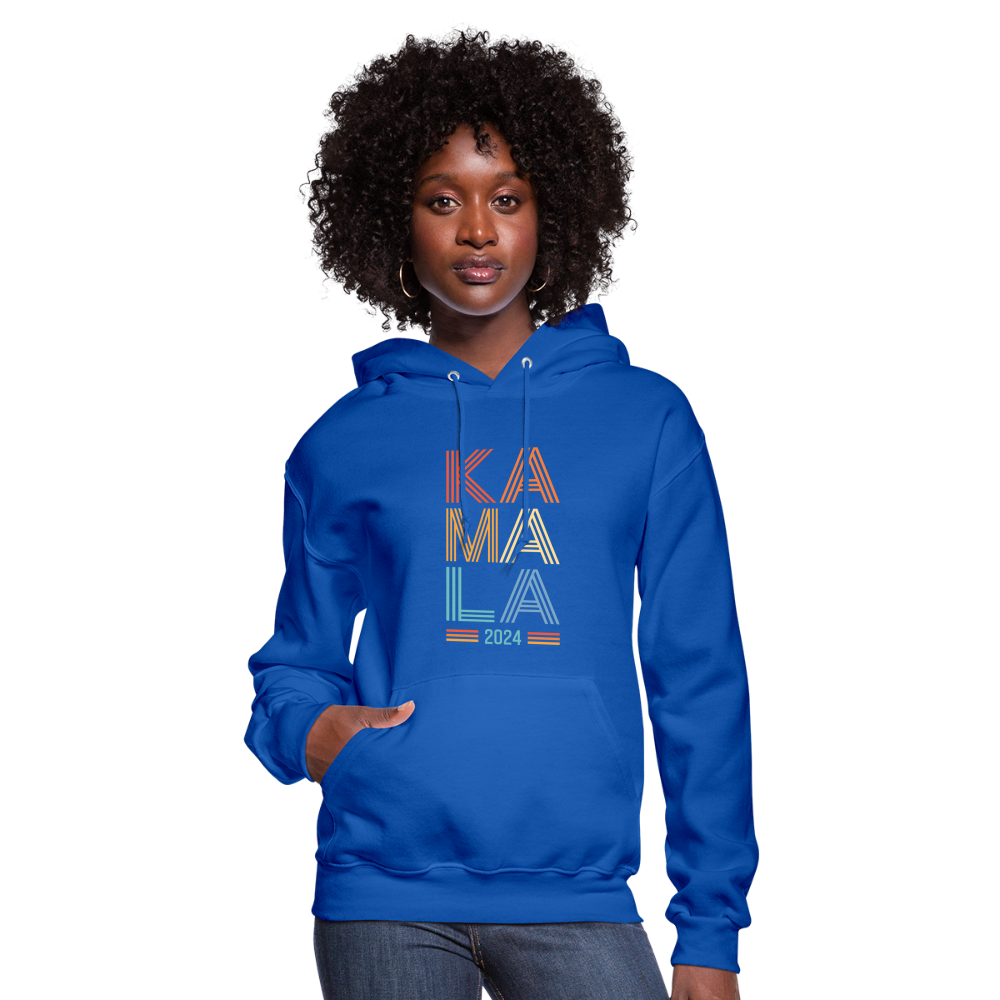 Kamala Harris 2024 Vintage Neon Women's Hoodie - royal blue