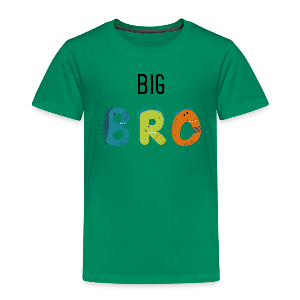 Toddler Big Brother Big Bro Dinosaurs T-Shirt - kelly green