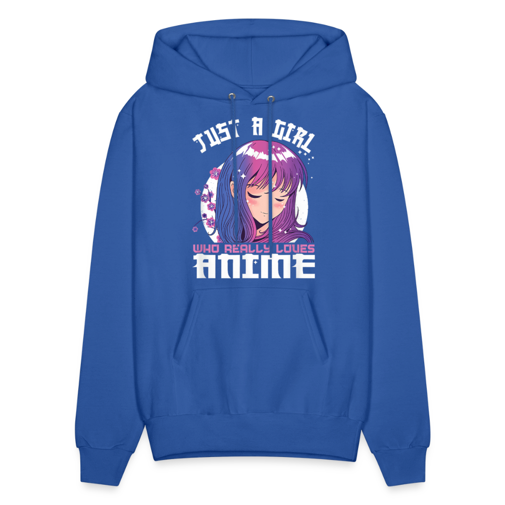 Just A Girl Who Really Loves Anime Unisex Hoodie Sweatshirt - royal blue