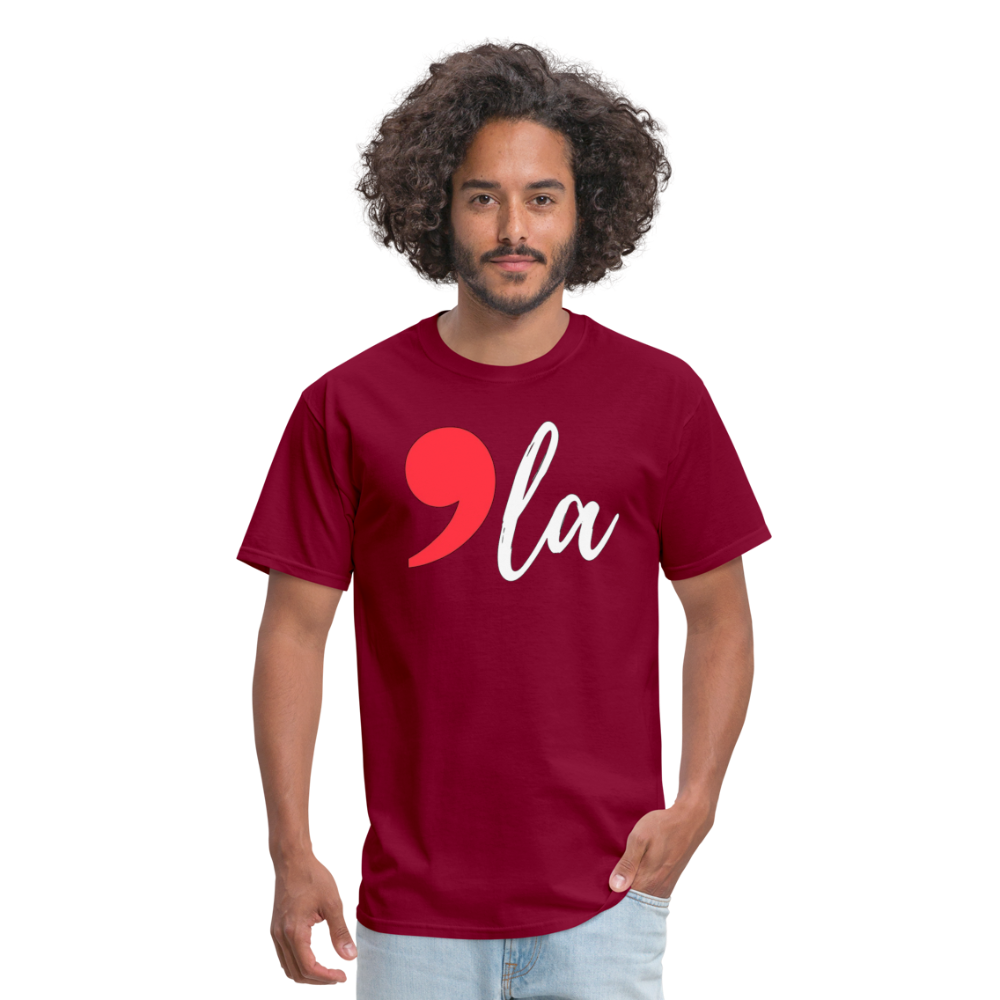 Comma La Kamala Harris Shirt 2024 President Unisex T-Shirt - burgundy 2