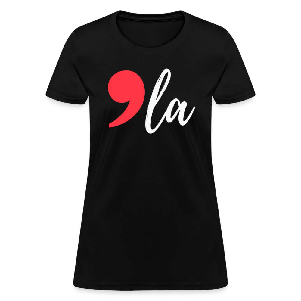 Kamala Harris Shirt 2024 President Comma La Women's T-Shirt - black