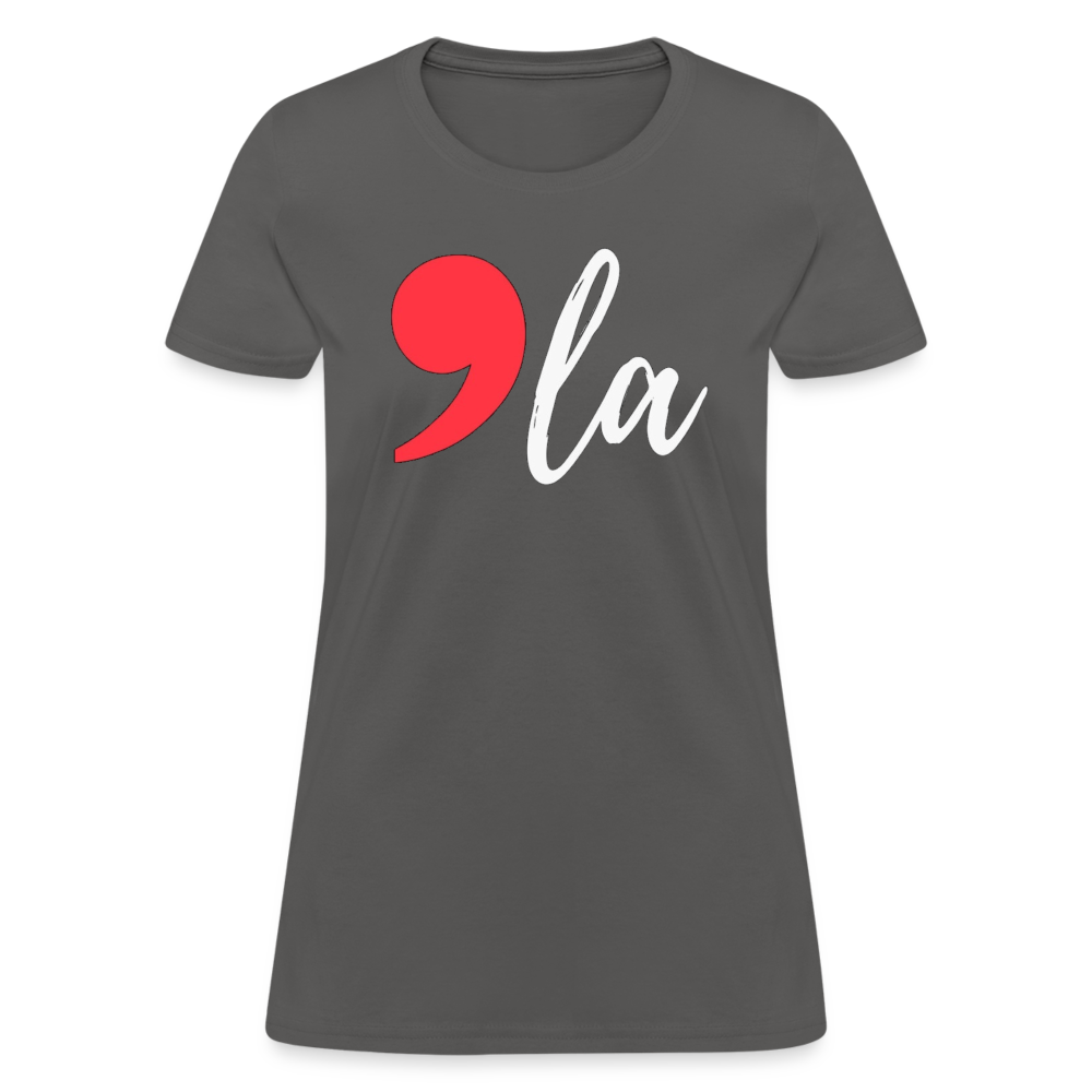 Kamala Harris Shirt 2024 President Comma La Women's T-Shirt - charcoal