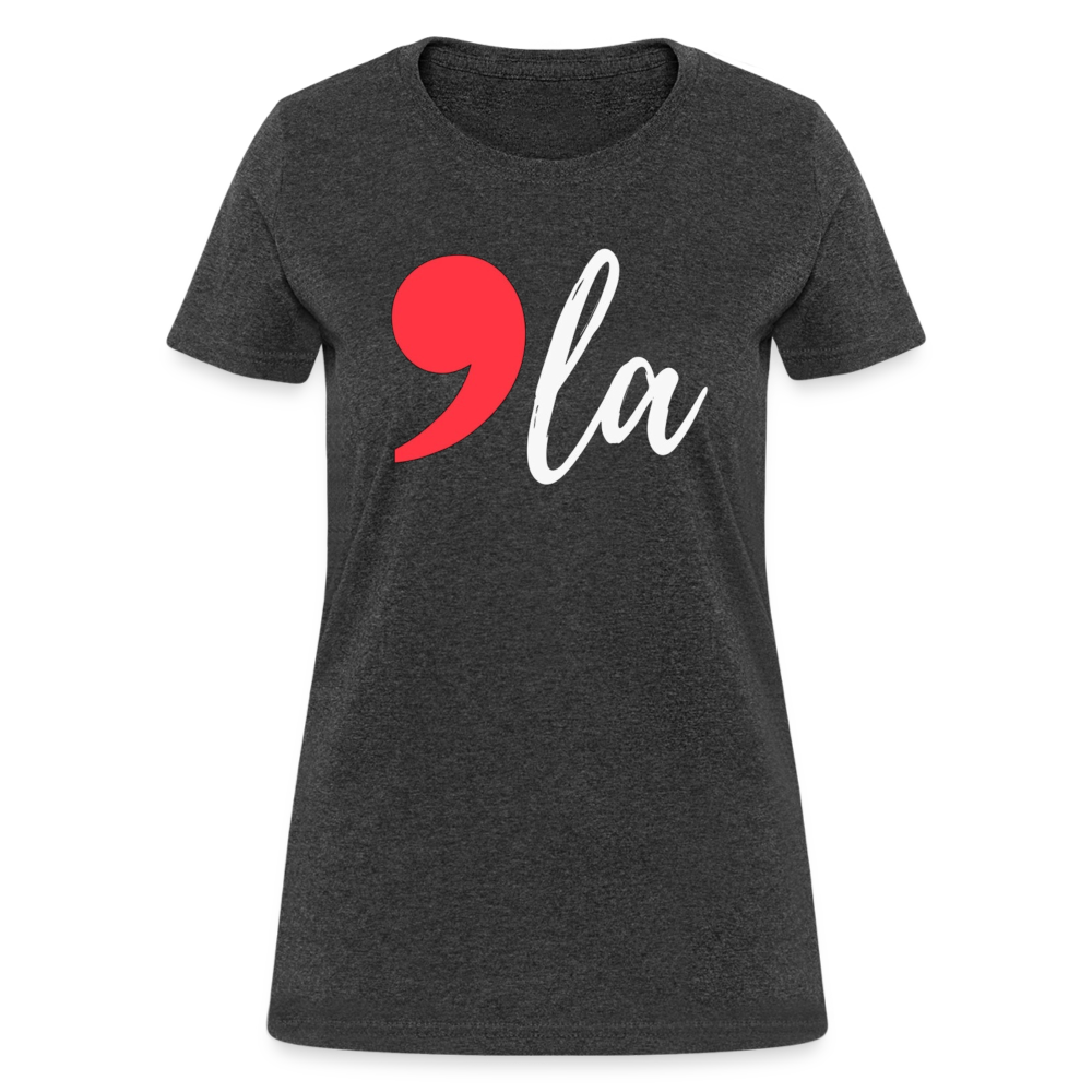 Kamala Harris Shirt 2024 President Comma La Women's T-Shirt - heather black