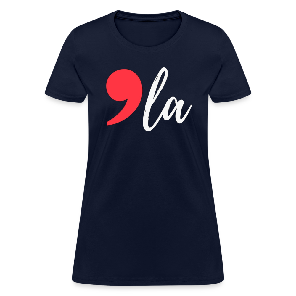 Kamala Harris Shirt 2024 President Comma La Women's T-Shirt - navy