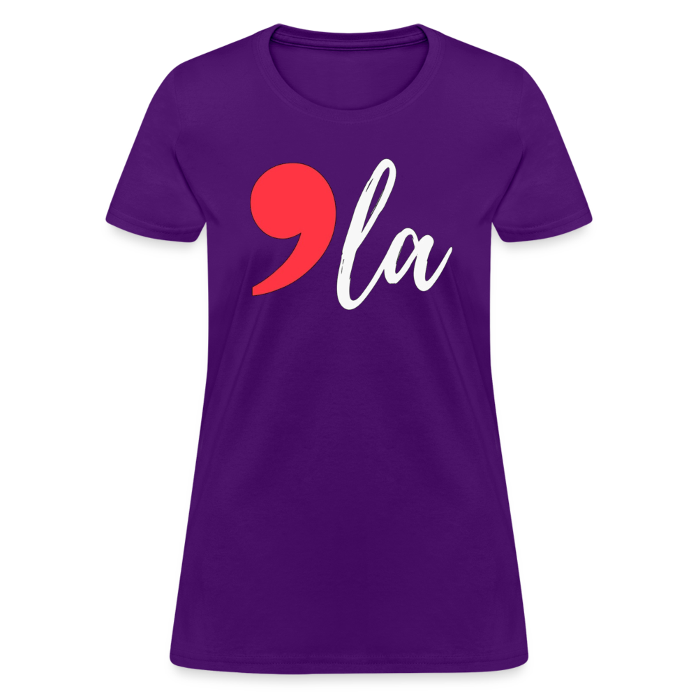 Kamala Harris Shirt 2024 President Comma La Women's T-Shirt - purple